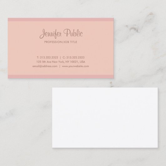 書モダン字プロフェッショナルシックシンプル 名刺 (正面/裏面)