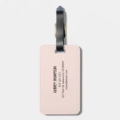 書モダン字名のシンプル ラゲッジタグ (裏面縦)