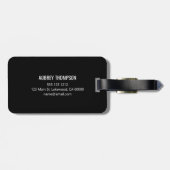 書モダン字名のシンプル ラゲッジタグ (裏面横)