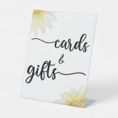 書モダン式の結婚式のカードとギフト台 台座サイン (正面)