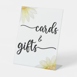 書モダン式の結婚式のカードとギフト台 台座サイン