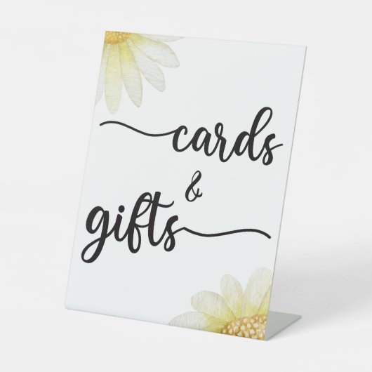 書モダン式の結婚式のカードとギフト台 台座サイン (正面)