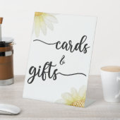 書モダン式の結婚式のカードとギフト台 台座サイン (インサイチュ)