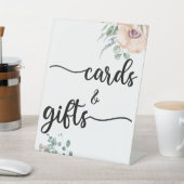 書モダン式の結婚式のカードとギフト台 台座サイン (インサイチュ)