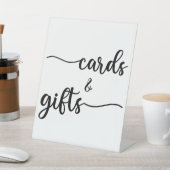 書モダン式の結婚式のカードとギフト台 台座サイン (インサイチュ)