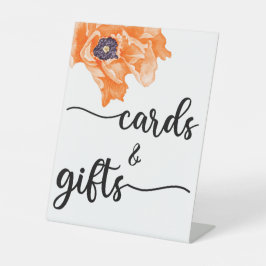 書モダン式の結婚式のカードとギフト台 台座サイン