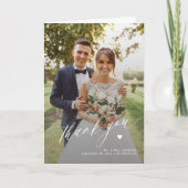 書モダン数々の写真結婚写真 サンキューカード (正面)