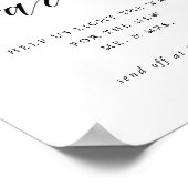 書モダン書の結婚スパーカー送信サイン ポスター (角)