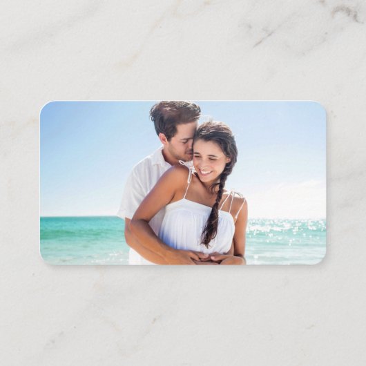 書モダン書の結婚登録写真ティール（緑がかった色） エンクロージャーカード (裏面)