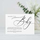 書モダン書ベビー・赤ちゃんシャワー エンクロージャーカード (スタンド正面)