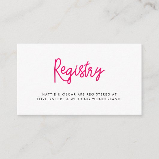 書モダン書結婚の登記簿 エンクロージャーカード (正面)