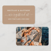 書モダン書結婚の登録写真トープ エンクロージャーカード (正面/裏面)