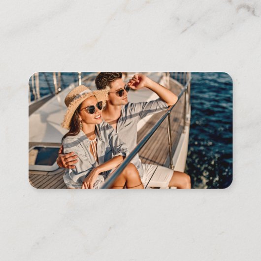 書モダン書結婚の登録写真トープ エンクロージャーカード (裏面)