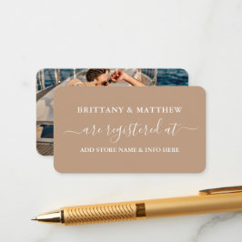 書モダン書結婚の登録写真トープ エンクロージャーカード