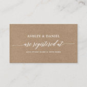 書モダン書結婚登録クラフト エンクロージャーカード (正面)