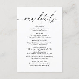 書モダン書、結婚の詳細情報 エンクロージャーカード