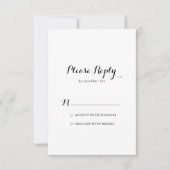 書モダン書RSVP 出欠カード (正面)