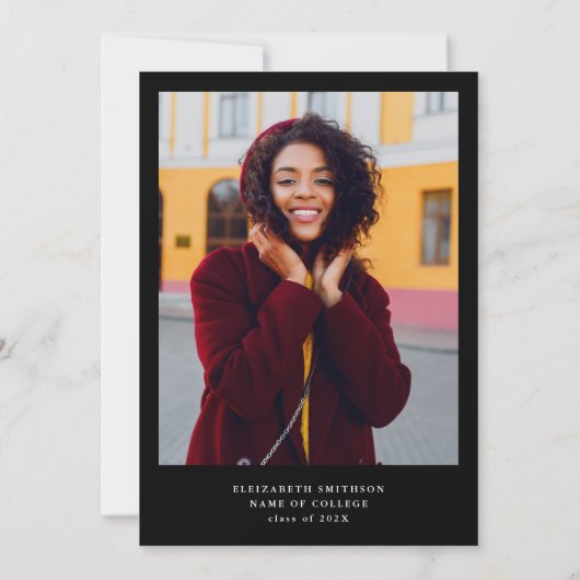 書モダン本卒業式 招待状 (裏面)