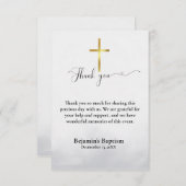 書モダン洗礼感謝していよ 招待状 (正面/裏面)