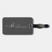 書モダン画エレガントパーソナライズされた ラゲッジタグ (裏面横)