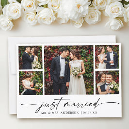 書モダン筆インクペン5枚結婚の写真 案内状