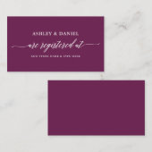 書モダン籍の登結婚録簿 エンクロージャーカード (正面/裏面)