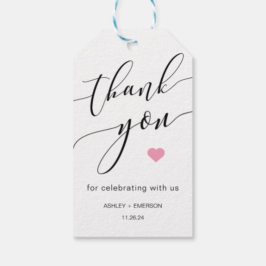 書モダン素朴字の台本あり ギフトタグ (裏面)