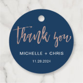 書モダン素朴字結婚式の引き出物ラベル フェイバータグ (裏面)