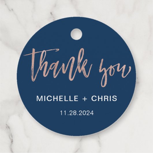 書モダン素朴字結婚式の引き出物ラベル フェイバータグ (裏面)