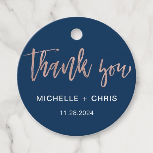 書モダン素朴字結婚式の引き出物ラベル フェイバータグ (正面)