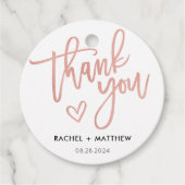 書モダン素朴字結婚式の引き出物ラベル フェイバータグ (正面)