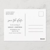 書モダン素朴書の書記日付の保存 ポストカード (裏面)