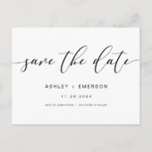 書モダン素朴書の書記日付の保存 ポストカード (正面)