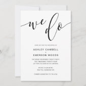 書モダン素朴書は結婚式を招待 招待状 (正面)