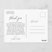 書モダン素朴道ありがとうはがき ポストカード (裏面)