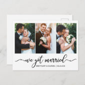 書モダン結婚したWeの得3結婚枚の写真 ポストカード (正面/裏面)