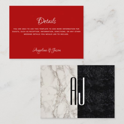 書モダン結婚エレガント書のエンクロージャカード エンクロージャーカード (正面/裏面)