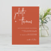 書モダン結婚式招待状エレガント 招待状 (スタンド正面)