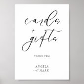 書モダン記及び贈り物結婚の標識 ポスター (正面)