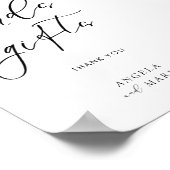 書モダン記及び贈り物結婚の標識 ポスター (角)