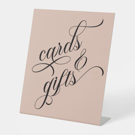 書モダン記及び贈り物結婚の標識 台座サイン (正面)