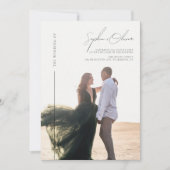 書モダン跡の写真の結婚詳細 招待状 (正面)