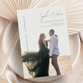 書モダン跡の写真の結婚詳細 招待状