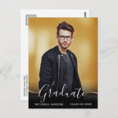 書モダン跡の卒業写真の発表 ポストカード (正面/裏面)