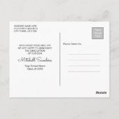 書モダン跡の卒業写真の発表 ポストカード (裏面)