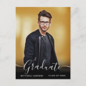 書モダン跡の卒業写真の発表 ポストカード (正面)