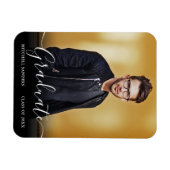 書モダン跡の卒業写真の発表 マグネット (横)