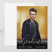 書モダン跡の卒業写真の発表 案内状 (正面/裏面)