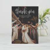 書モダン跡の結婚写真 サンキューカード (スタンド正面)