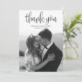 書モダン跡の結婚写真 サンキューカード (スタンド正面)